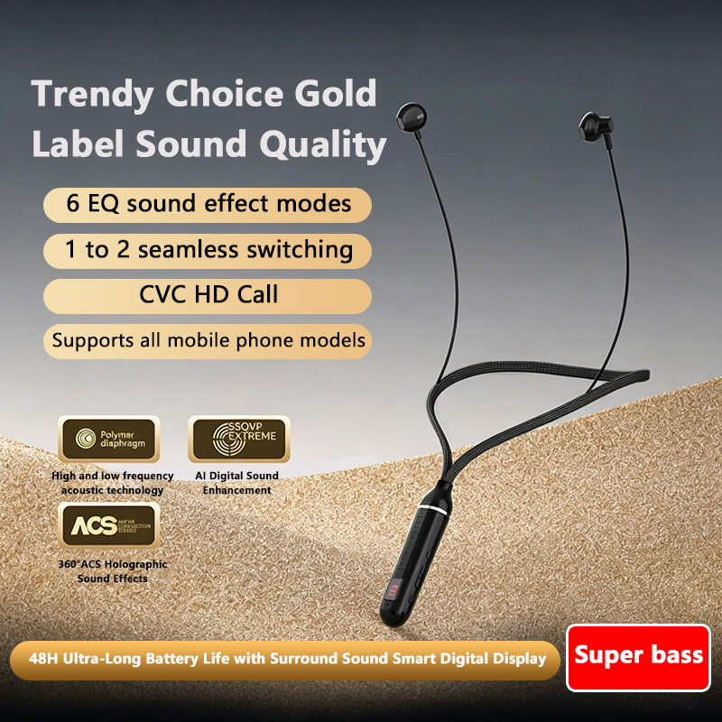 Magnetic Neckband Sports Earphones - ﻿ Auricolari Bluetooth Wireless con Fascia