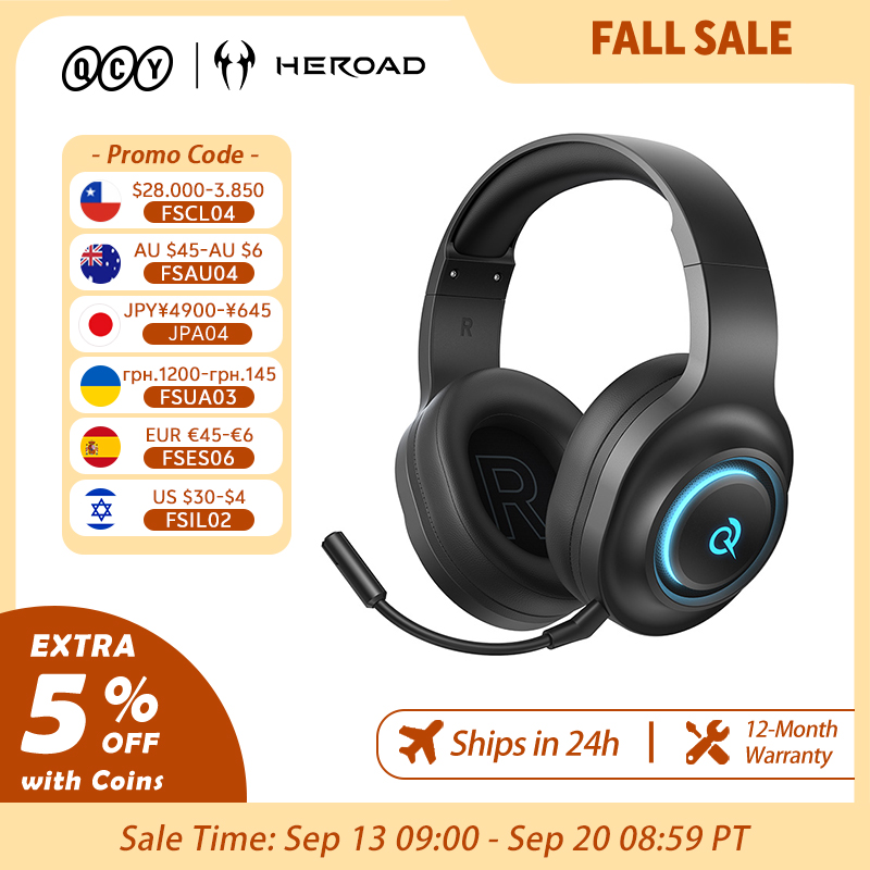 Gaming Headset With Mic Rgb - Cuffie da Gaming QCY Heroad V200