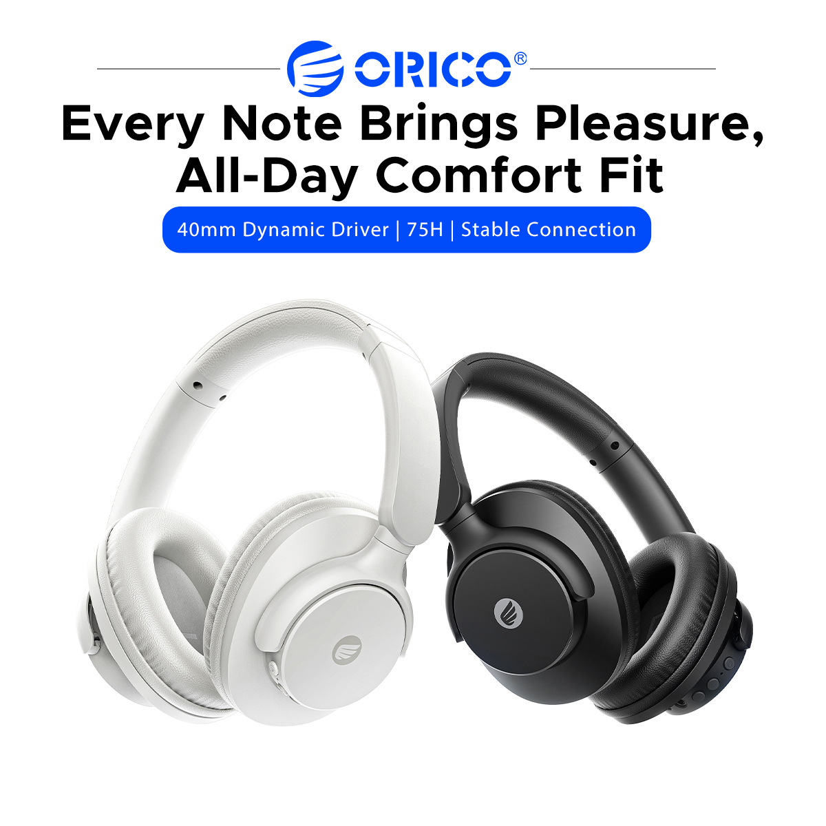 Anc Wireless Over Ear Headphones - Cuffie Bluetooth Wireless Over-Ear ORICO con
