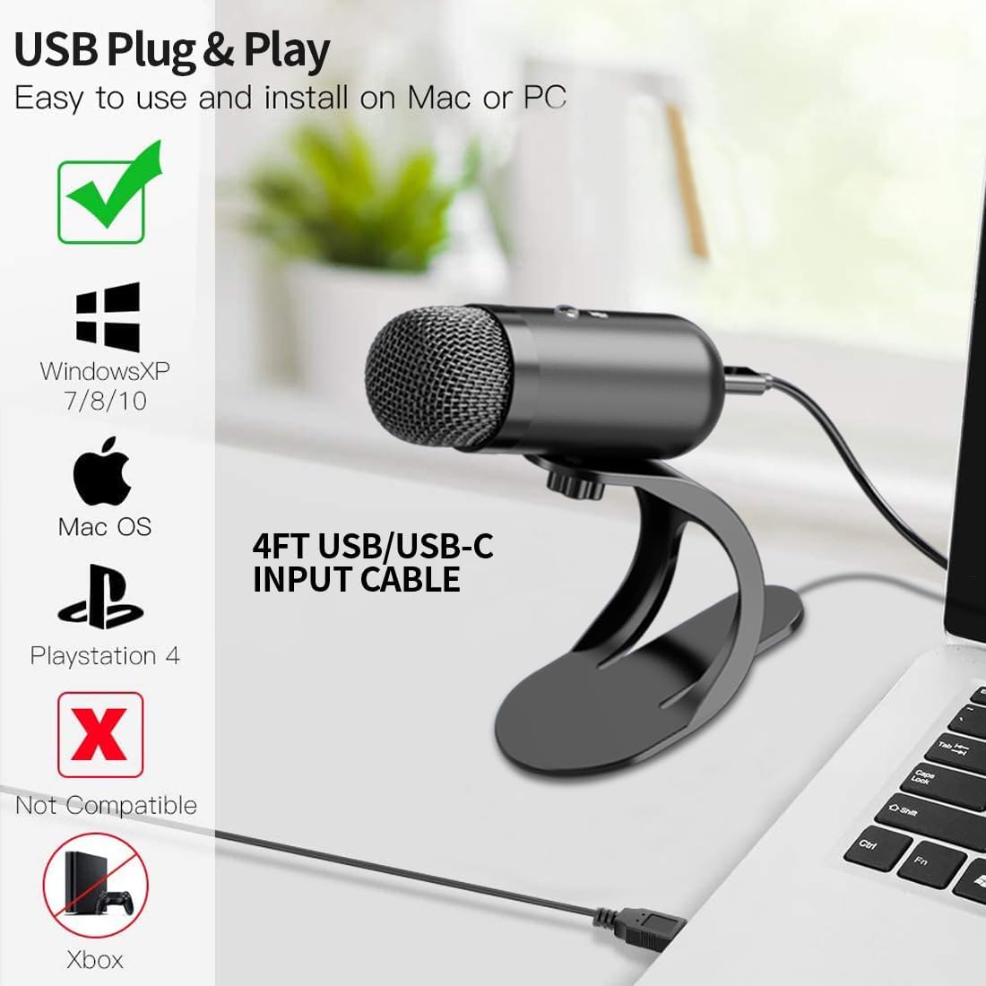 Tablets - Microfono USB professionale a condensatore per