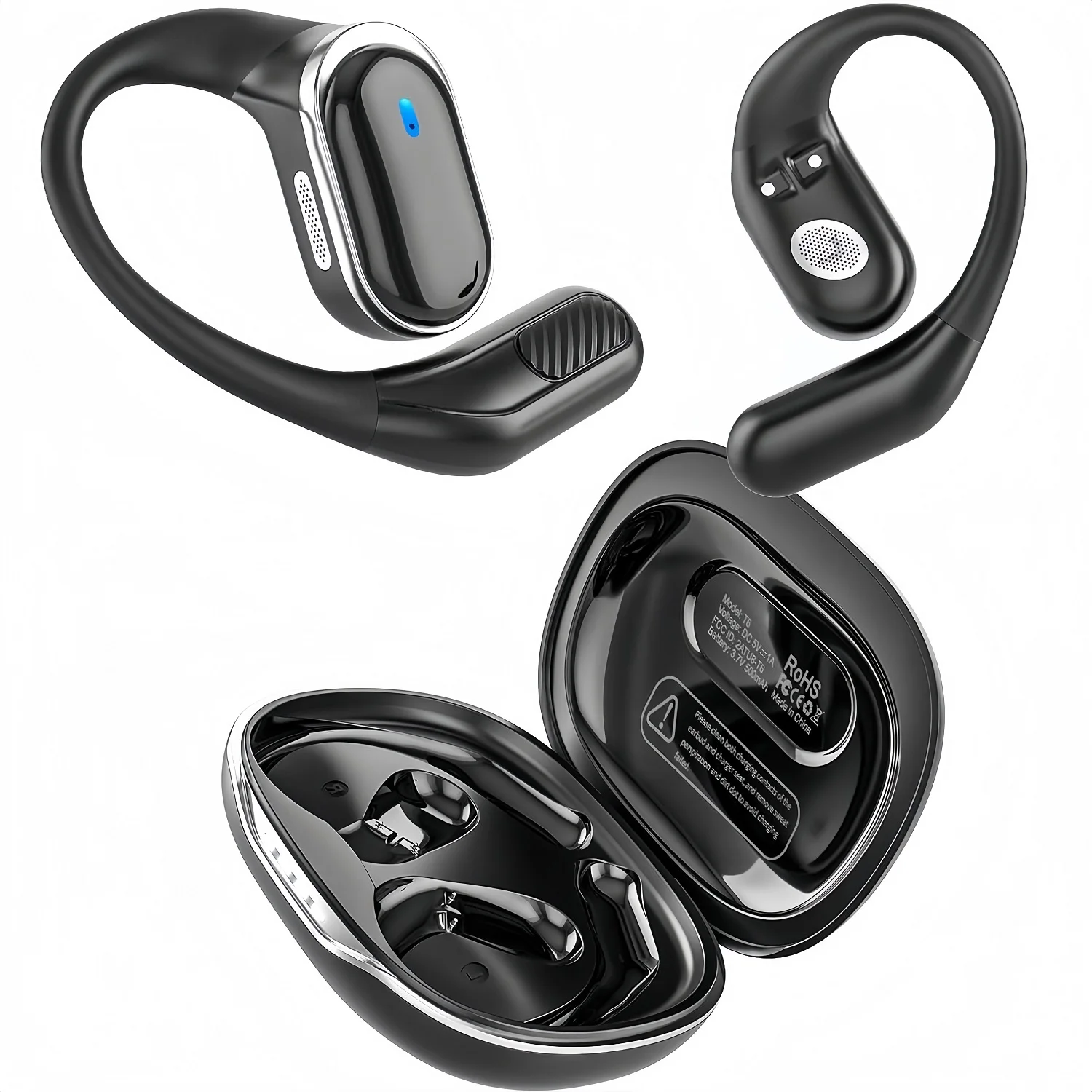 Open Ear Air Conduction Headphones - Auricolari Bluetooth Wireless con Microfono, Cuffie