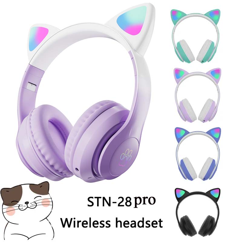 Nuovissime Cuffie Wireless STN - Cat Ear Bluetooth Headset Led recensione e prezzo
