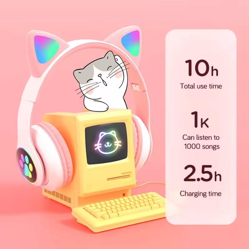 Simpatico auricolare Bluetooth - Cat Ear Bluetooth Headset Led recensione e prezzo