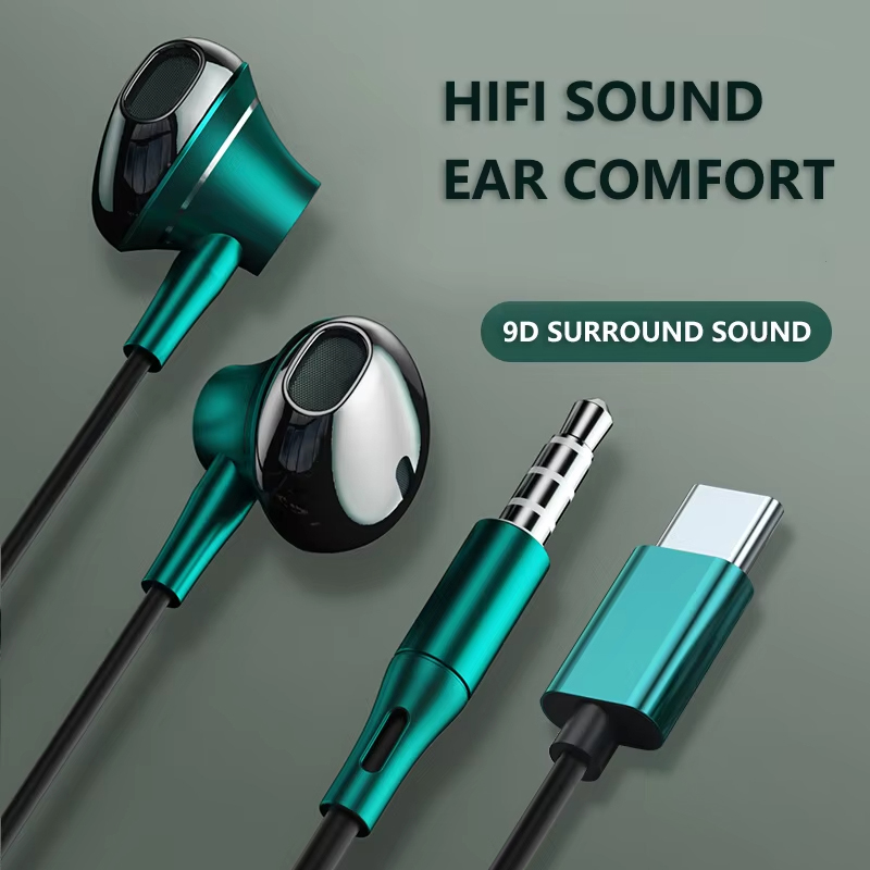 Cuffie stereo 9D Bass tipo C e - Type C Wired Earphones With Mic recensione e prezzo