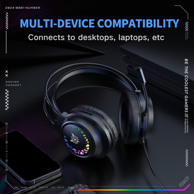 Cuffie da gioco cablate ONIKUM - Gaming Headset With Mic Rgb recensione e prezzo