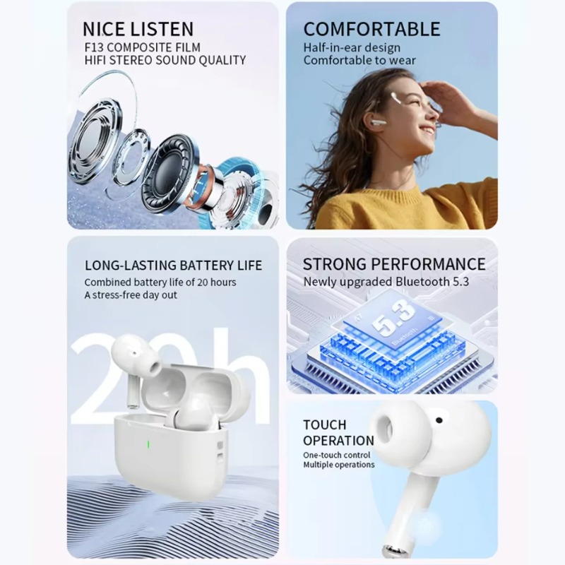 Auricolari Bluetooth A5 TWS, C - Tws Earbuds Bluetooth 5.3 recensione e prezzo