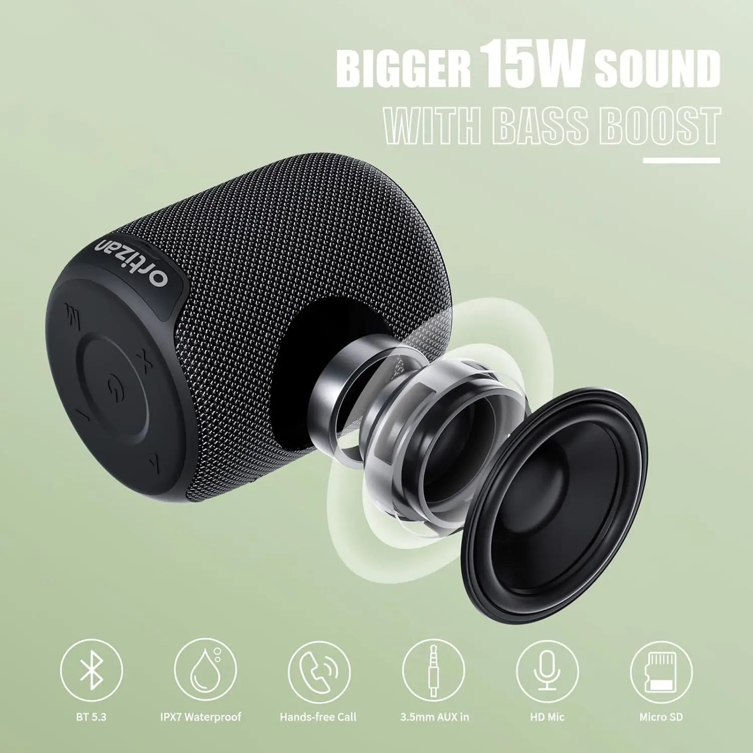 Altoparlanti Bluetooth Ortizan - Portable Bluetooth Speaker Waterproof Ipx7 recensione e prezzo