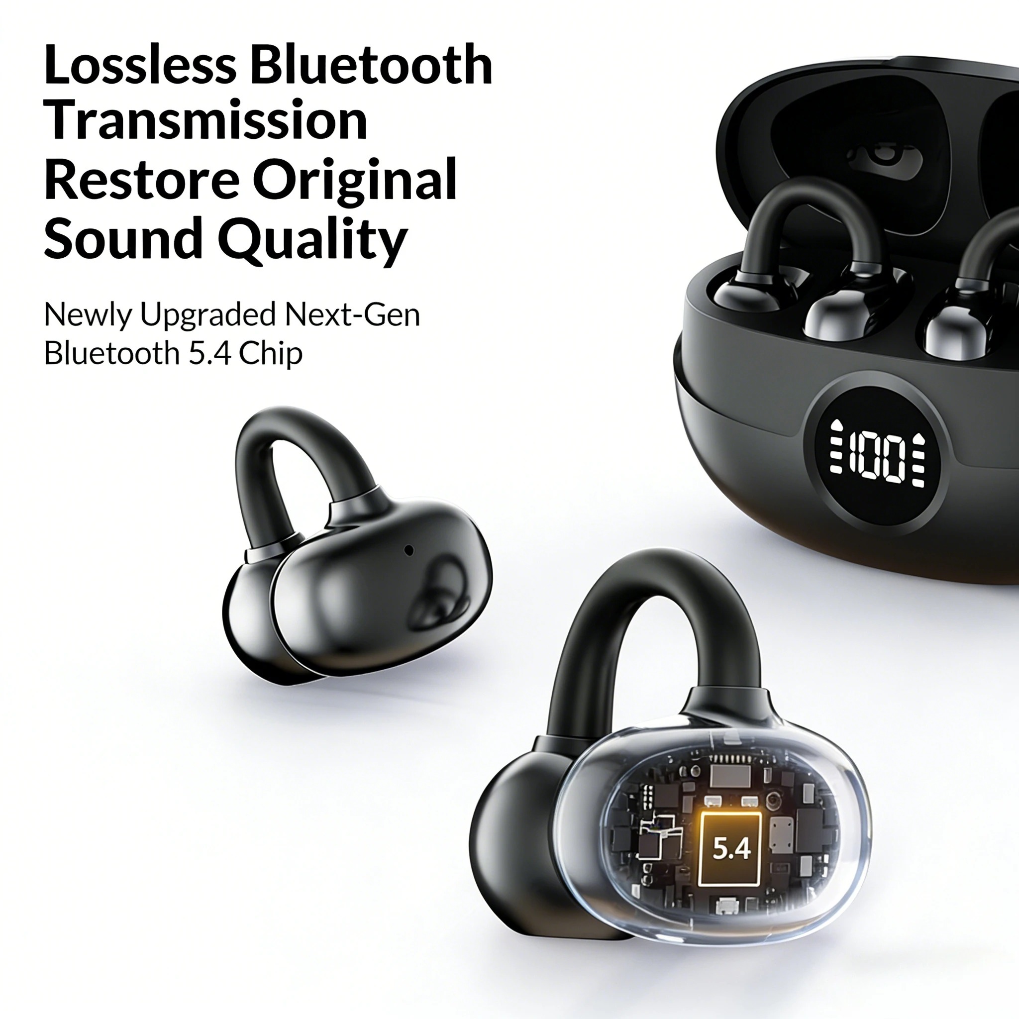 Auricolari Wireless Clip-On, I - Open Ear Air Conduction Headphones recensione e prezzo